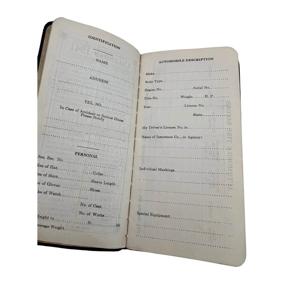 1941 Red Seal Warner-Jenkinson Pocket Diary Calendar, St. Louis Food Colors Ad